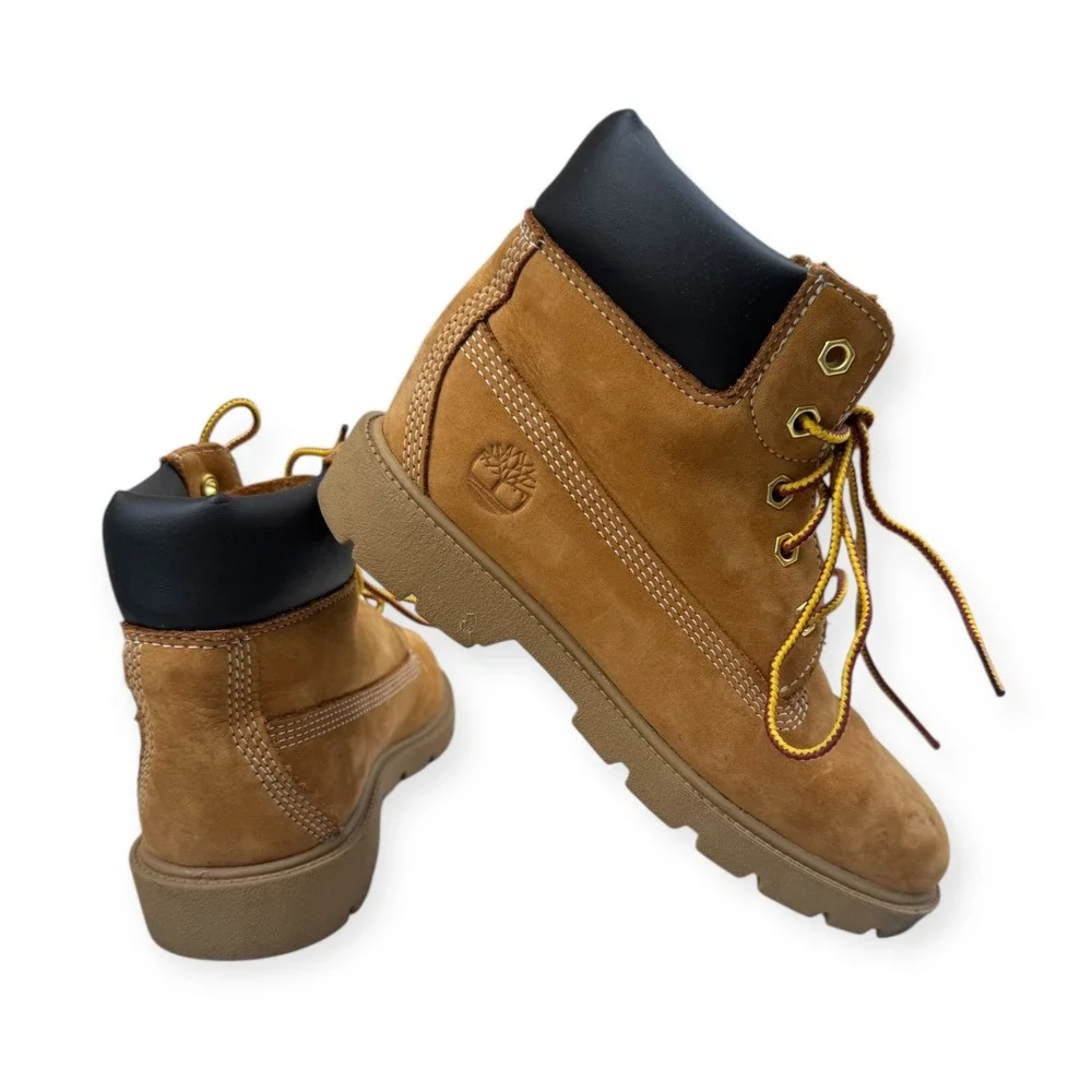 Timberland Youth 2 Wheat Nubuck Leather Ankle‎ Boots Kids Casual Waterproof